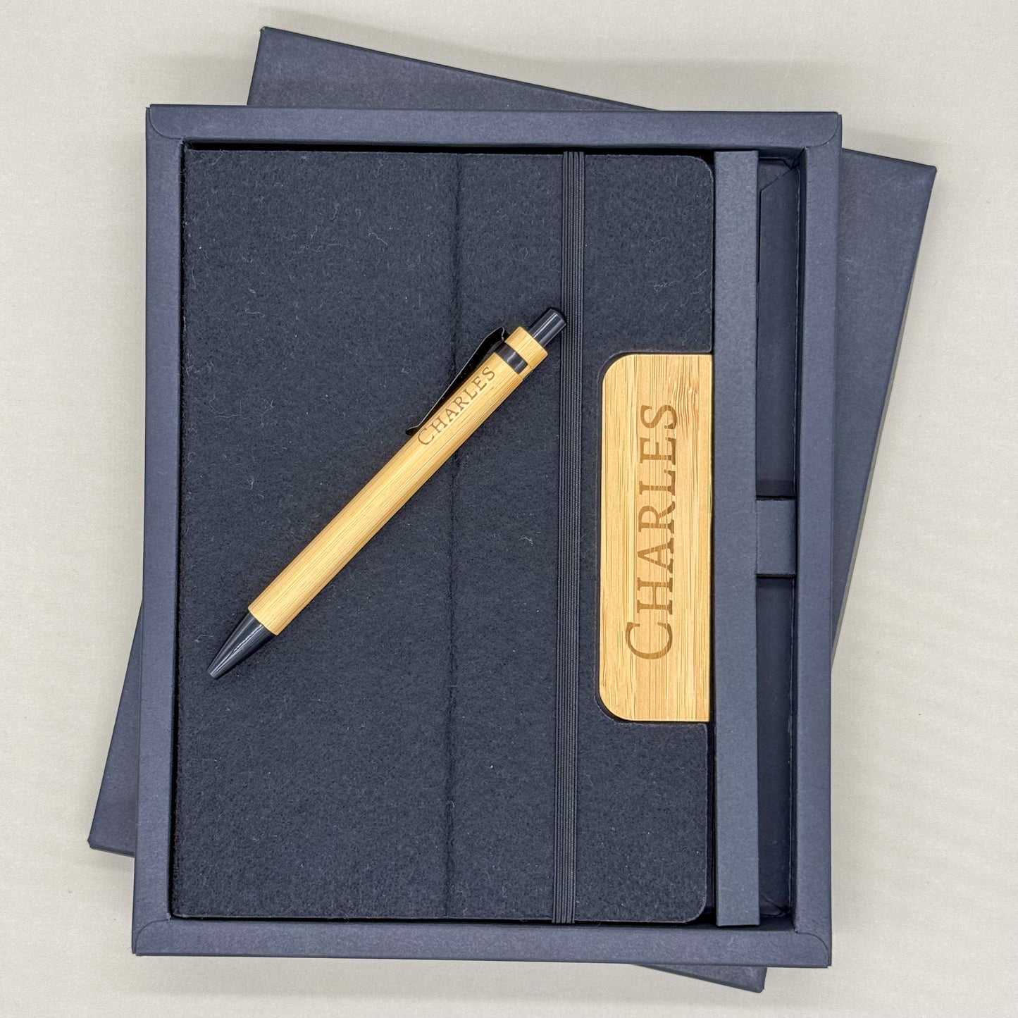 Personalised Felt Notebook & Pen Gift Set