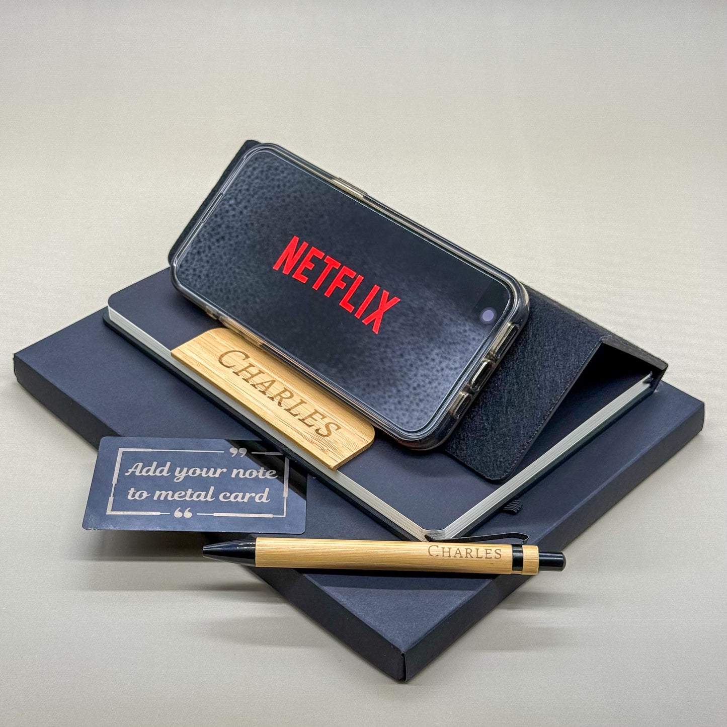 Personalised Felt Notebook & Pen Gift Set