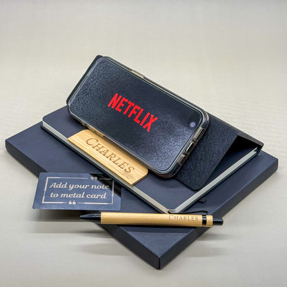 Personalised Felt Notebook & Pen Gift Set