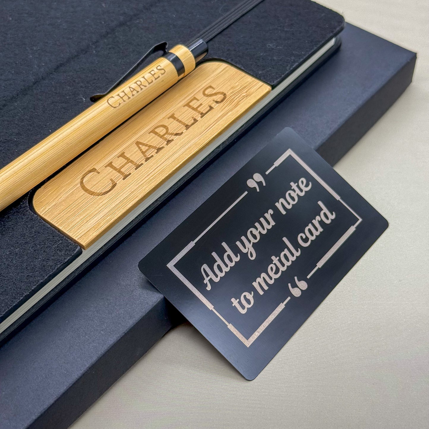 Personalised Felt Notebook & Pen Gift Set