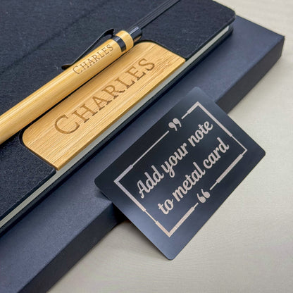 Personalised Felt Notebook & Pen Gift Set